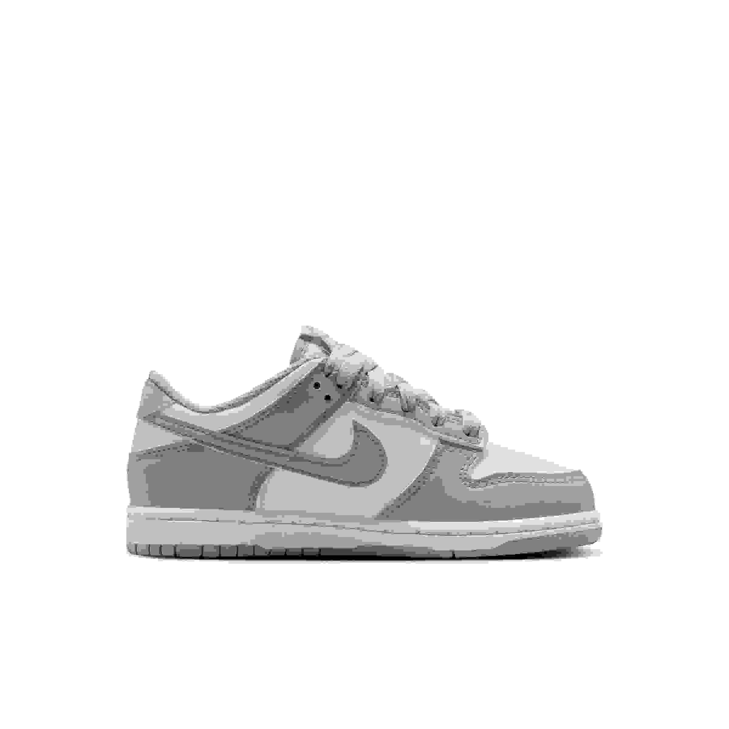 Nike Dunk Low Preschool Boys' "White/White/Light Smoke Grey" Shoe